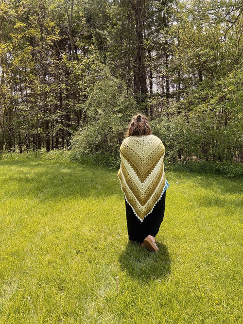 Ombré Wild Oleander Shawl
